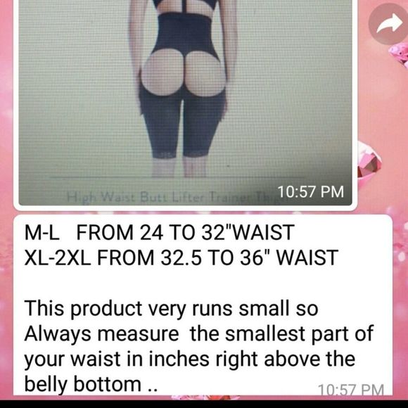 Butt LiFter Shaper with Tummy ando TightM-L black 23" to 32" inches M-L bei - Picture 3 of 3